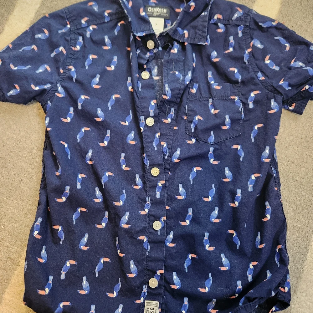 OshKosh B'gosh Blue Toucan Pattern Shirt